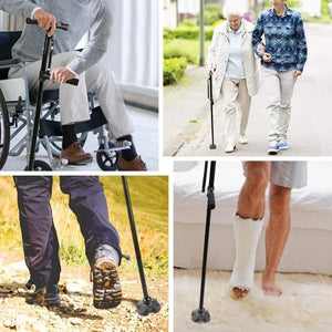 Non-slip Foldable Two-Handle Walking stick with LED Light(🎄CHRISTMAS HOT SALE🎁)