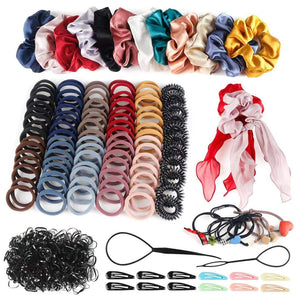 🎁Spring Cleaning Big Sale-50% OFF🎀748PCS Hair Accessories Scrunchies  Hair Elastics and Ties For Girls