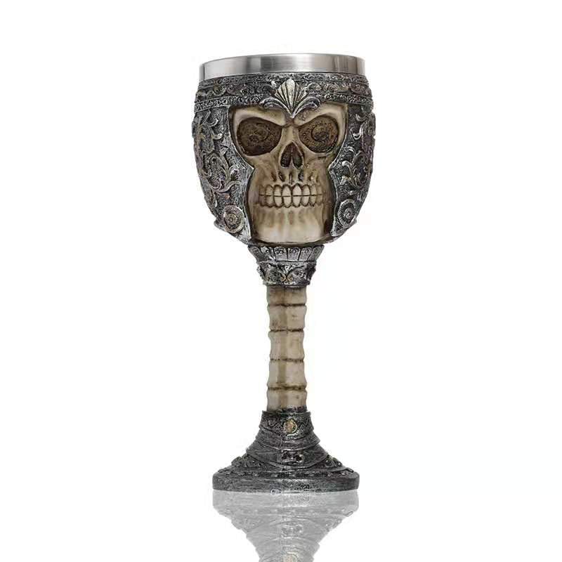 Skull Gothic Goblet Cocktail Glass