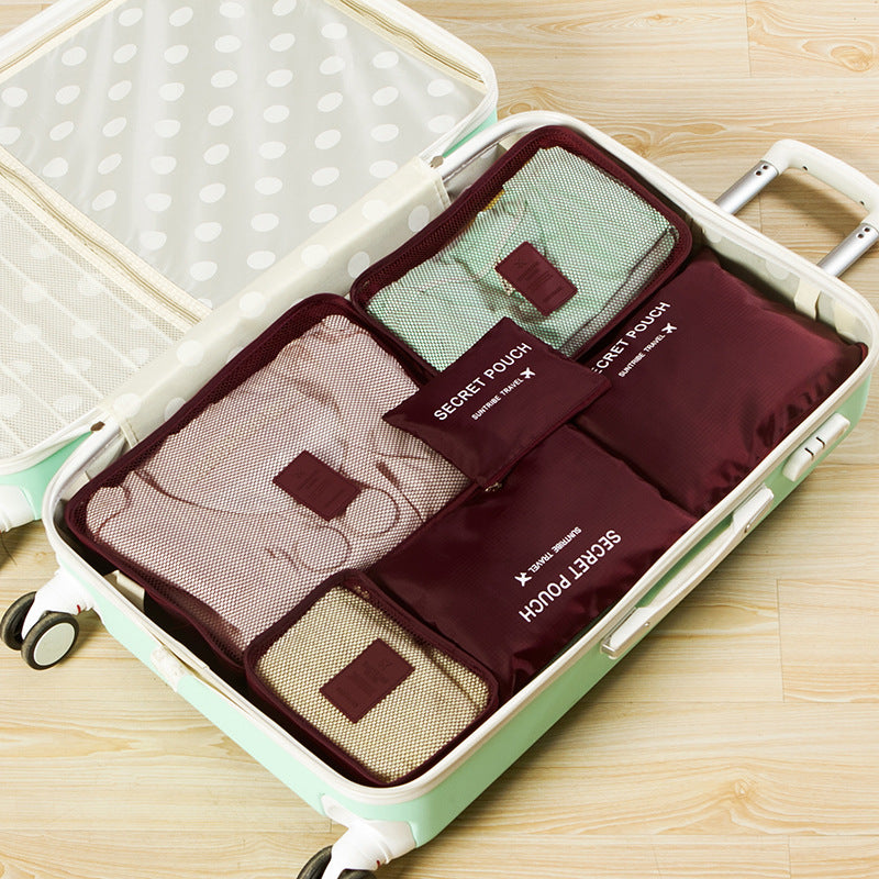 Travel Clothing Storage Bag ( 1 Set of 6 PCs )