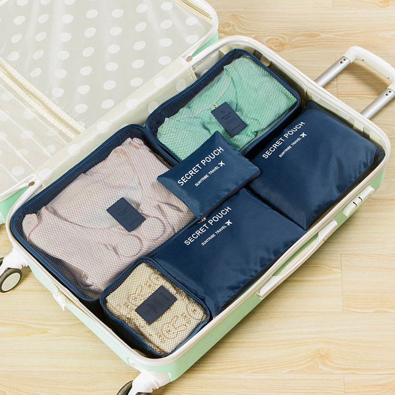 Travel Clothing Storage Bag ( 1 Set of 6 PCs )