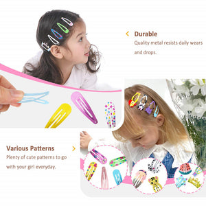 🎁Spring Cleaning Big Sale-50% OFF🎀100 Pcs Cute Candy Color Cartoon Design Hair Pins (Animals Fruits Crowns Stars)