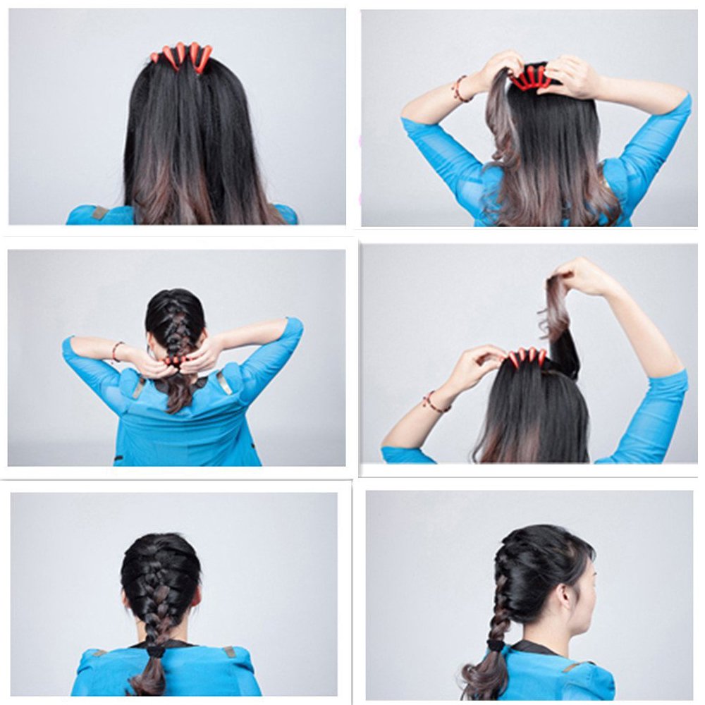 🎁Spring Cleaning Big Sale-50% OFF🎀Girls DIY French Twist Plait Hair Braiding Tool (Red+Blue)