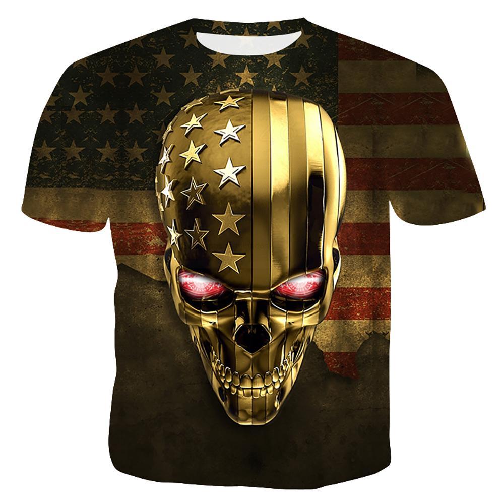 3D Graphic Printed Short Sleeve Shirts USA