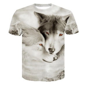 3D Graphic Wolf T-Shirt